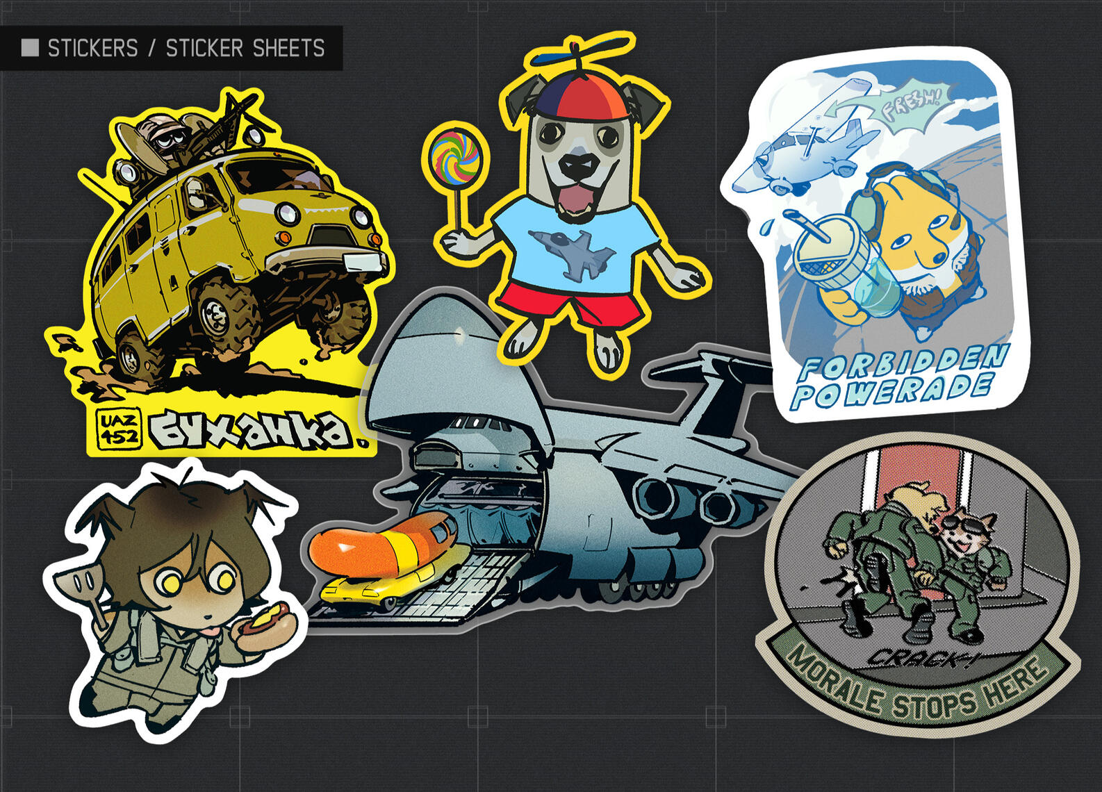 Stickers and sticker sheets