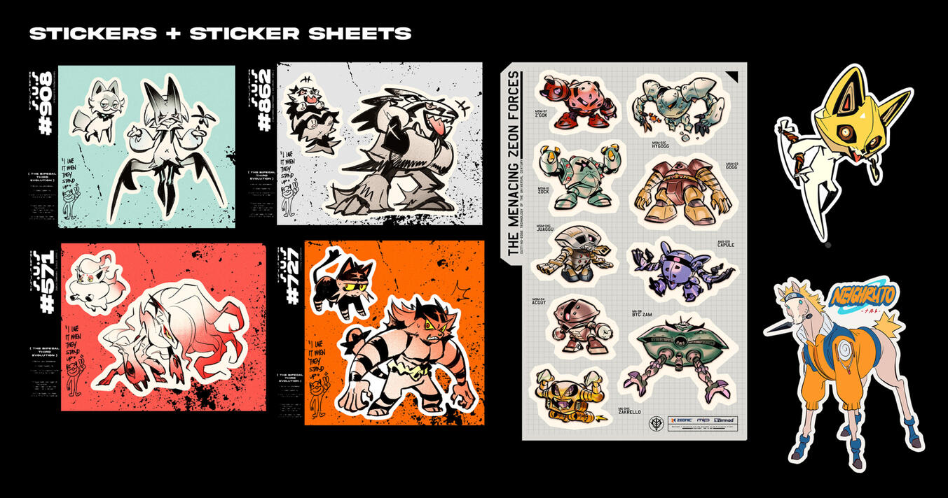 Stickers and sticker sheets