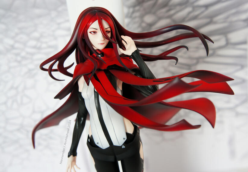 Height: 12.5in/31.75cm (1/6th scale). Sculpted in Blender, printed on the Elegoo Mars 3 + Saturn 2, with the Harder & Steenbeck Ultra airbrush (0.2/0.4mm needle). Materials: ABS-like/Siraya Tenacious resin, custom waterslide decals, wire/metal rods, magnet