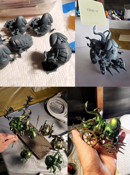 This was a minifigure I made in a small batch to sell online and at conventions. The tail doubles as a noteholder.